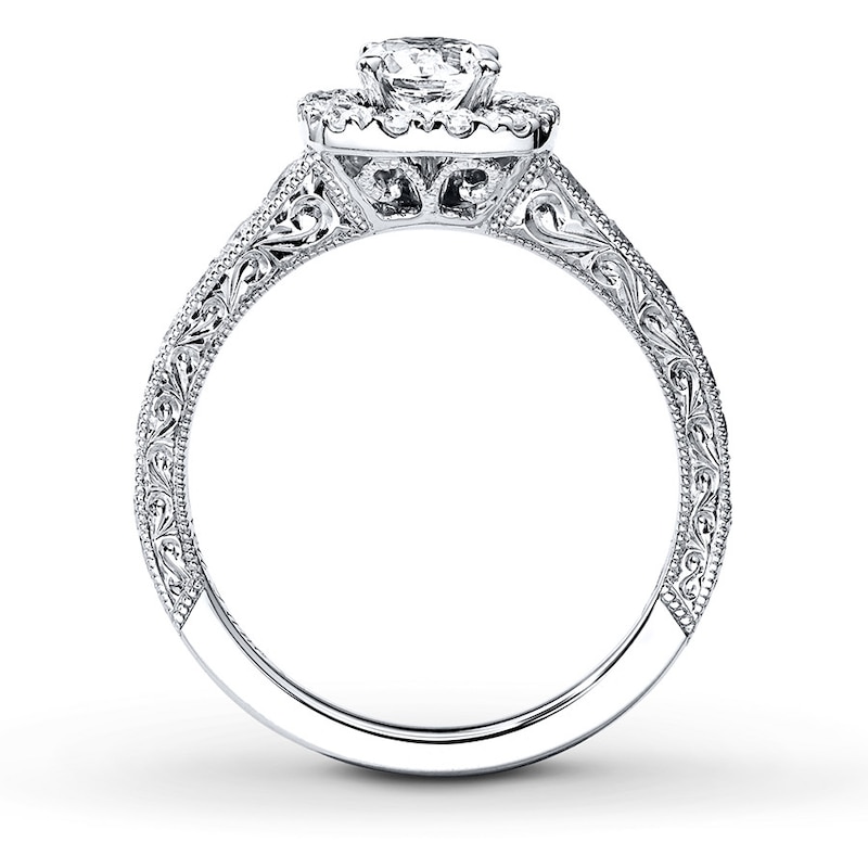 Previously Owned Neil Lane Engagement Ring 1-1/6 ct tw Round-cut Diamonds 14K White Gold - Size 4.5