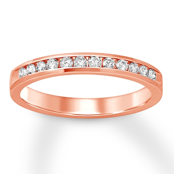 Previously Owned Diamond Anniversary Band 1/4 ct tw Round-cut 10K Rose Gold