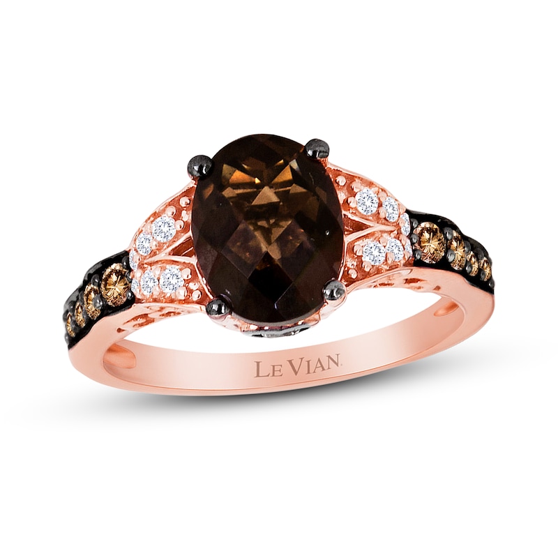 Main Image 1 of Previously Owned Le Vian Chocolate Quartz 1/3 ct tw Diamonds 14K Gold Ring