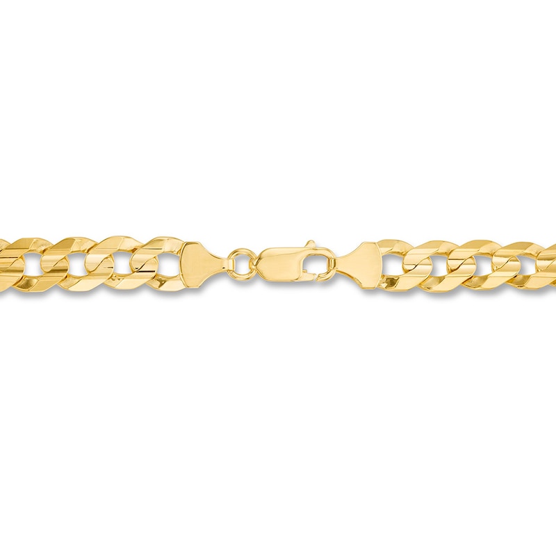 Main Image 2 of Previously Owned Men's Cuban Curb Chain Necklace Solid 14K Yellow Gold 22" Length
