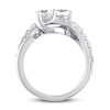 Thumbnail Image 3 of Previously Owned Ever Us Two-Stone Diamond Anniversary Ring 2 ct tw Round-cut 14K White Gold