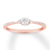 Thumbnail Image 0 of Previously Owned Diamond Promise Ring 1/5 ct tw Round-cut 10K Rose Gold