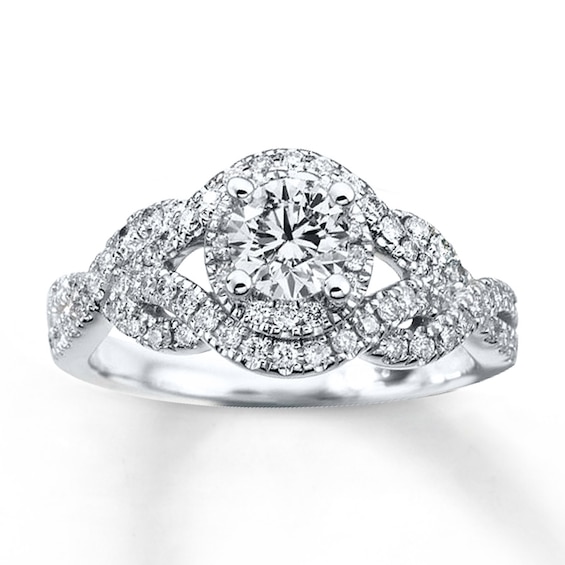 Radiant Reflections Ring 3/4 Carat Diamond 10K White Gold