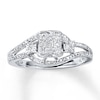 Thumbnail Image 0 of Previously Owned Diamond Ring 1/5 ct tw Round-cut 10K White Gold - Size 13.5