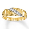 Thumbnail Image 0 of Previously Owned Men's Wedding Band 1/4 ct tw Round-cut Diamonds 10K Yellow Gold - Size 7.5