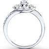 Thumbnail Image 1 of Previously Owned 3-Stone Diamond Engagment Ring 1/3 ct tw Round-cut 10K White Gold - Size 4.25
