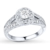 Thumbnail Image 0 of Previously Owned Diamond Engagement Ring 5/8 ct tw Round-cut 14K White Gold - Size 11.25