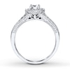 Thumbnail Image 1 of Previously Owned Diamond Engagement Ring 5/8 ct tw Round-cut 14K White Gold - Size 11.25