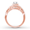 Thumbnail Image 1 of Previously Owned Diamond Engagement Ring 5/8 ct tw Round-cut 14K Rose Gold - Size 10.75