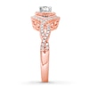 Thumbnail Image 2 of Previously Owned Diamond Engagement Ring 5/8 ct tw Round-cut 14K Rose Gold - Size 10.75