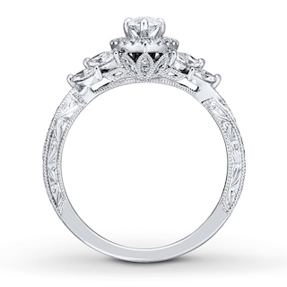 Previously Owned Neil Lane Engagement Ring 1-3/8 ct tw Marquise & Round ...