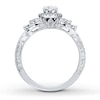 Thumbnail Image 1 of Previously Owned Neil Lane Engagement Ring 1-3/8 ct tw Marquise & Round-cut Diamonds 14K White Gold - Size 9.5