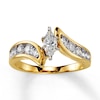 Thumbnail Image 0 of Previously Owned Diamond Engagement Ring 3/4 ct tw Marquise & Round-cut 14K Yellow Gold - Size 4