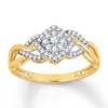 Thumbnail Image 0 of Previously Owned Diamond Ring 1/4 ct tw Round-cut 10K Yellow Gold - Size 11.5