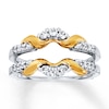 Thumbnail Image 0 of Previously Owned Diamond Enhancer Ring 1/3 ct tw Round-cut 14K Two-Tone Gold - Size 11.5