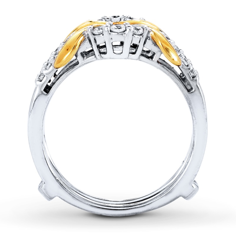 Previously Owned Diamond Enhancer Ring 1/3 ct tw Round-cut 14K Two-Tone Gold - Size 11.5