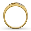 Thumbnail Image 1 of Previously Owned Men's Wedding Band 1/10 ct tw Diamonds Round-cut 10K Yellow Gold - Size 13.25