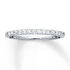 Thumbnail Image 1 of Previously Owned Diamond Wedding Band 1/4 ct tw Round-cut 14K White Gold - Size 3.5