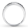 Thumbnail Image 1 of Previously Owned Men's Diamond Wedding Band 1/2 ct tw Round-cut 10K White Gold - Size 14.5