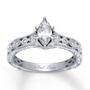 Thumbnail Image 1 of Previously Owned Neil Lane Engagement Ring 3/4 ct tw Marquise & Round-cut Diamonds 14K White Gold - Size 5