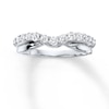 Thumbnail Image 1 of Previously Owned Diamond Contour Band 1/2 ct tw Round-cut 14K White Gold - Size 9.75