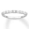 Thumbnail Image 0 of Previously Owned Diamond Anniversary Band 1/3 ct tw Baguette & Round-cut 14K White Gold - Size 9.25