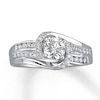 Thumbnail Image 1 of Previously Owned Diamond Engagement Ring 5/8 ct tw Round-cut 14K White Gold - Size 4