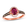 Thumbnail Image 0 of Previously Owned Le Vian Natural Ruby Ring 1/4 ct tw Chocolate Round-cut Diamonds 14K Strawberry Gold - Size 9.75