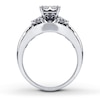 Thumbnail Image 2 of Previously Owned Engagement Ring 2 ct tw Princess, Baguette & Round-cut Diamonds 14K White Gold - Size 9