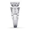 Thumbnail Image 3 of Previously Owned Engagement Ring 2 ct tw Princess, Baguette & Round-cut Diamonds 14K White Gold - Size 9