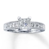 Thumbnail Image 0 of Previously Owned Diamond Engagement Ring 1-3/8 ct tw Princess-cut 14K White Gold - Size 4