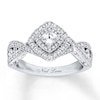 Thumbnail Image 1 of Previously Owned Neil Lane Engagement Ring 1 ct tw Princess & Round-cut Diamonds 14K White Gold