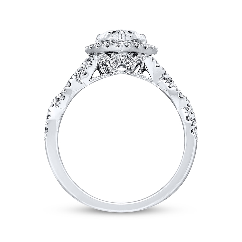 Main Image 3 of Previously Owned Neil Lane Diamond Engagement Ring 2-1/8 ct tw Pear & Round 14K White Gold