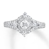 Thumbnail Image 0 of Previously Owned Angel Sanchez Ring 1-1/4 ct tw Princess & Round-cut Diamonds 14K White Gold