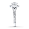 Thumbnail Image 2 of Previously Owned Angel Sanchez Ring 1-1/4 ct tw Princess & Round-cut Diamonds 14K White Gold