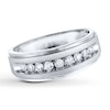 Thumbnail Image 1 of Previously Owned Men's Diamond Wedding Band 1/2 ct tw Round-cut 10K White Gold