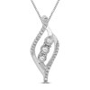 Thumbnail Image 1 of Previously Owned Radiant Reflections Diamond Necklace 1/5 ct tw 10K White Gold 18"