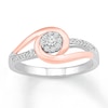 Thumbnail Image 0 of Previously Owned Diamond Ring 1/10 ct tw Round-cut Sterling Silver & 10K Rose Gold