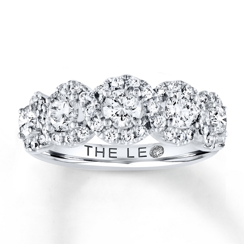 Previously Owned THE LEO Diamond Ring 1-1/2 ct tw Round-cut 14K White Gold