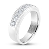 Thumbnail Image 1 of Previously Owned Men's THE LEO Diamond Wedding Band 1 ct tw Round-cut 14K White Gold