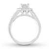 Thumbnail Image 2 of Previously Owned THE LEO Diamond Engagement Ring 1 ct tw Princess & Round-cut 14K White Gold