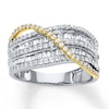 Thumbnail Image 1 of Previously Owned Diamond Ring 1 ct tw Round & Baguette 14K Two-Tone Gold