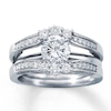 Thumbnail Image 2 of Previously Owned Enhancer 1/2 ct tw Round-cut Diamonds 14K White Gold - Size 8.5