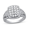 Thumbnail Image 0 of Previously Owned Diamond Fashion Ring 1 ct tw Round & Baguette-cut 10K White Gold - Size 8.25