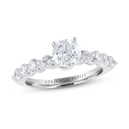 Previously Owned Adrianna Papell Diamond Engagement Ring 1-5/8 ct tw Round-cut 14K White Gold