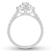 Thumbnail Image 2 of Previously Owned Pear-Shaped Diamond Engagement Ring 1 ct tw Pear & Round-cut 14K White Gold