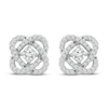 Thumbnail Image 2 of Previously Owned Center of Me Diamond Stud Earrings 1/2 ct tw 10K White Gold