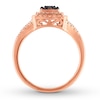 Thumbnail Image 1 of Previously Owned Black & White Diamond Ring 3/8 ct tw Round-cut 10K Rose Gold