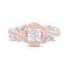 Thumbnail Image 3 of Previously Owned Adrianna Papell Diamond Engagement Ring 1 ct tw Round & Marquise-cut 14K Rose Gold - Size 10