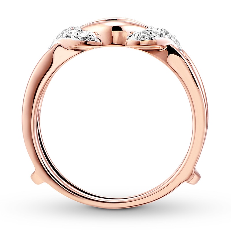 Main Image 2 of Previously Owned Diamond Enhancer Ring 1/6 ct tw Round-cut 14K Rose Gold Size 10